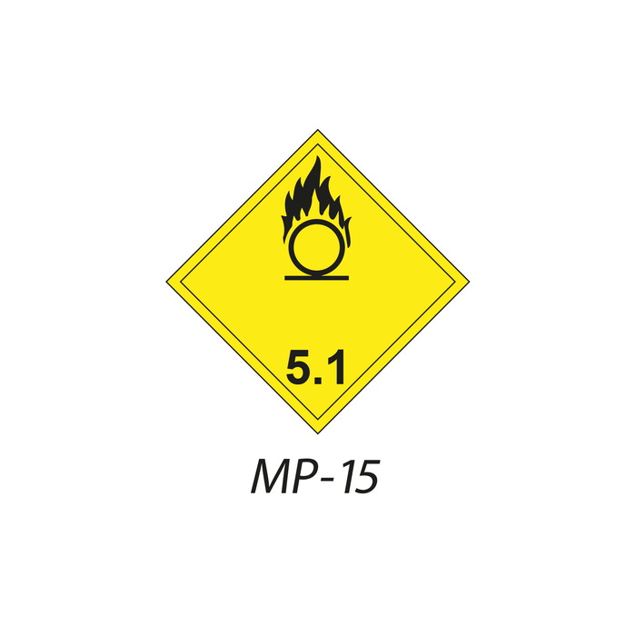 MP-15 Peligros de Clase 5.1 Materias Comburentes Indique la señal de mercancia peligrosa que necesita