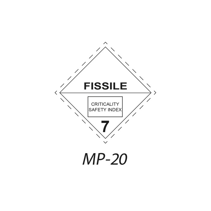 MP-20 Peligros de Clase 7 Materias Radioactivas Indique la señal de mercancia peligrosa que necesita