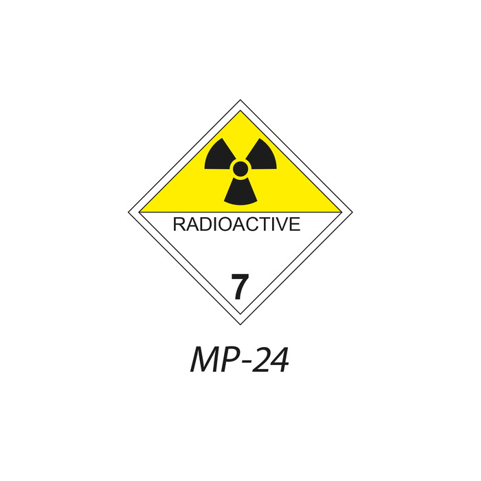 MP-24 Peligros de Clase 7 Materias Radioactivas Indique la señal de mercancia peligrosa que necesita