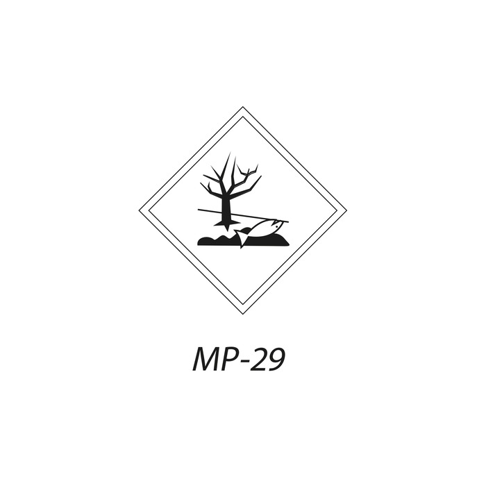 MP29 Peligros de Clase 9 Contaminante con el medio ambiente Indique la señal de mercancia peligrosa que necesita