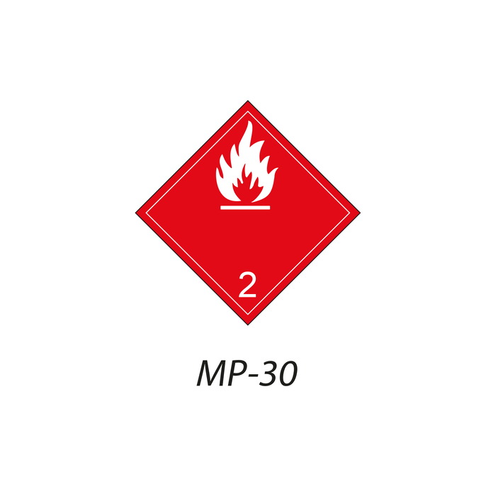 MP-30  Peligros de Clase 2 Gases Inflamables Indique la señal de mercancia peligrosa que necesita