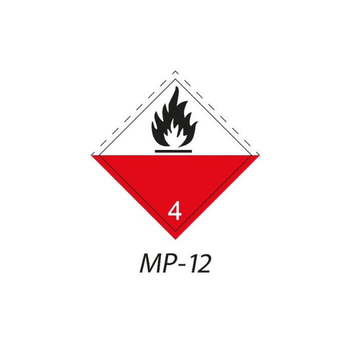 MP-12 Peligros de Clase 4.3 Materiales que al contacto con el agua, desprenden Gases Inflamables Indique la señal de mercancia peligrosa que necesita