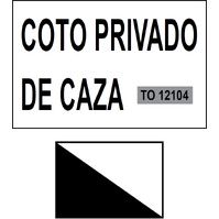 Placas indicadoras y de transporte  Placa coto privado de caza de aluminio