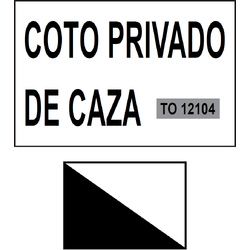Placas indicadoras y de transporte  Placa coto privado de caza de aluminio