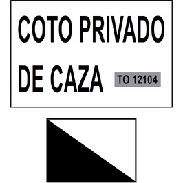 Placas indicadoras y de transporte  Placa coto privado de caza de aluminio
