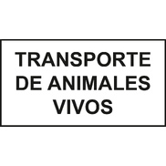 Placa Transporte de animales vivos