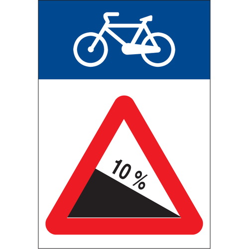 Señales de tráfico para bicicletas de 30x35cm para las vias ciclistas. Señales Carril Bici 35x30cm. Señales de seguridad vial ciclista