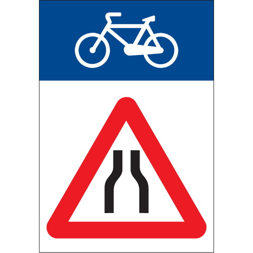 Señales de tráfico para bicicletas de 30x35cm para las vias ciclistas. Señales Carril Bici 35x30cm. Señales de seguridad vial ciclista