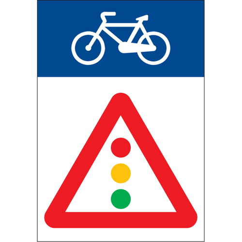 Señales de tráfico para bicicletas de 30x35cm para las vias ciclistas. Señales Carril Bici 35x30cm. Señales de seguridad vial ciclista