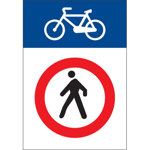 Señales de tráfico para bicicletas de 30x35cm para las vias ciclistas. Señales Carril Bici 35x30cm. Señales de seguridad vial ciclista