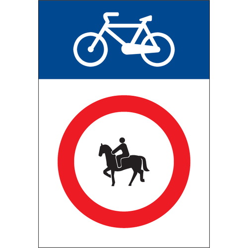 Señales de tráfico para bicicletas de 30x35cm para las vias ciclistas. Señales Carril Bici 35x30cm. Señales de seguridad vial ciclista