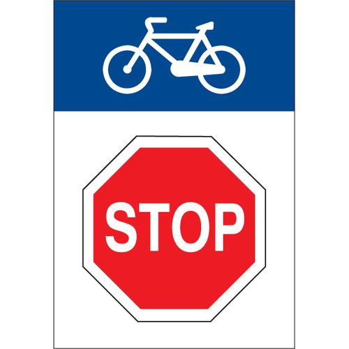 Señales de tráfico para bicicletas de 30x35cm para las vias ciclistas. Señales Carril Bici 35x30cm. Señales de seguridad vial ciclista