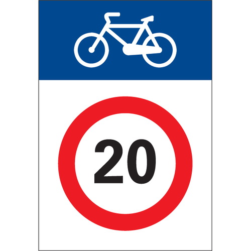 Señales de tráfico para bicicletas de 30x35cm para las vias ciclistas. Señales Carril Bici 35x30cm. Señales de seguridad vial ciclista