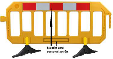 Valla plástico GATE BARRIER espacio para personalizacion